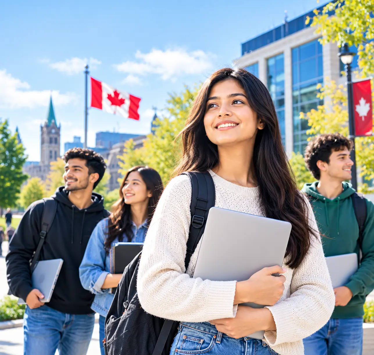 Students studying in Canada